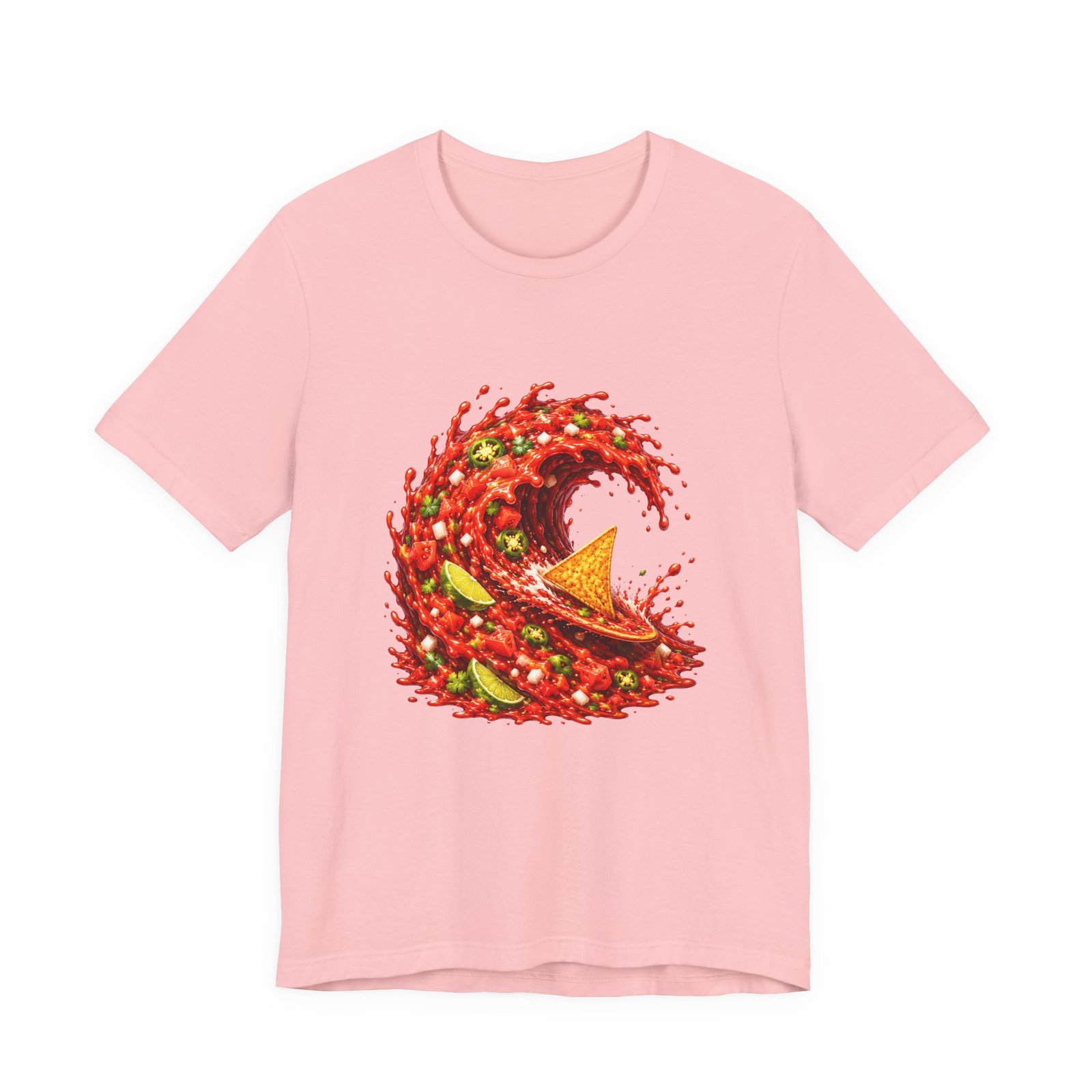Tortilla Chip Surfing Spicy Salsa Wave Graphic Tee - Image 41