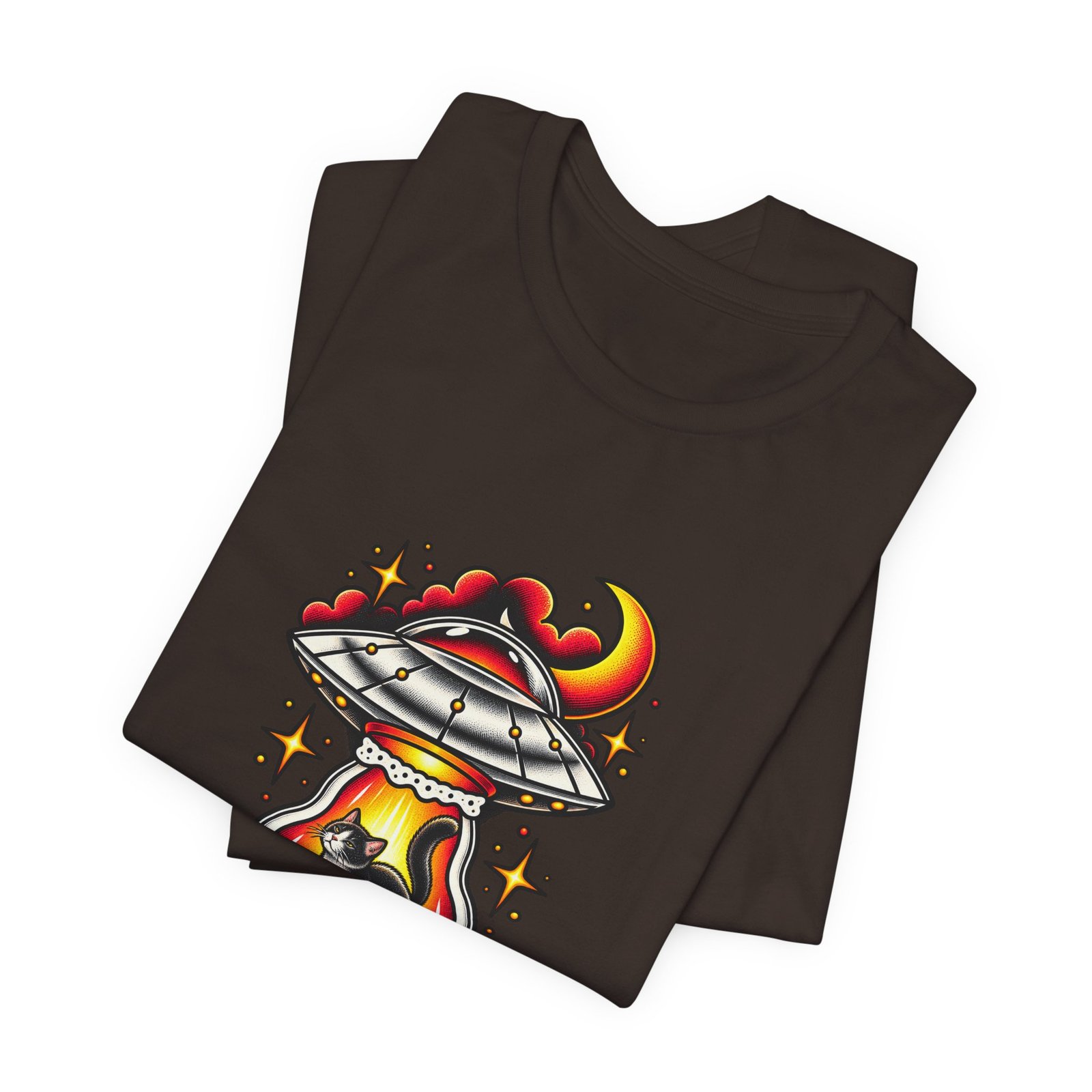 Whatever Spaceship Cat Graphic Tee - Image 11