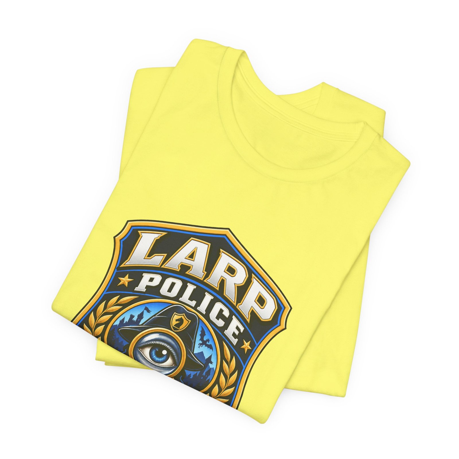 LARP Police Observe Verify Question Badge Tee - Image 19