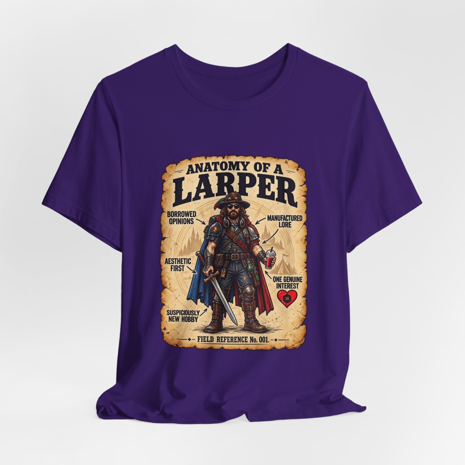 Anatomy Of A Larper Field Reference Humor Graphic Tee - Image 40