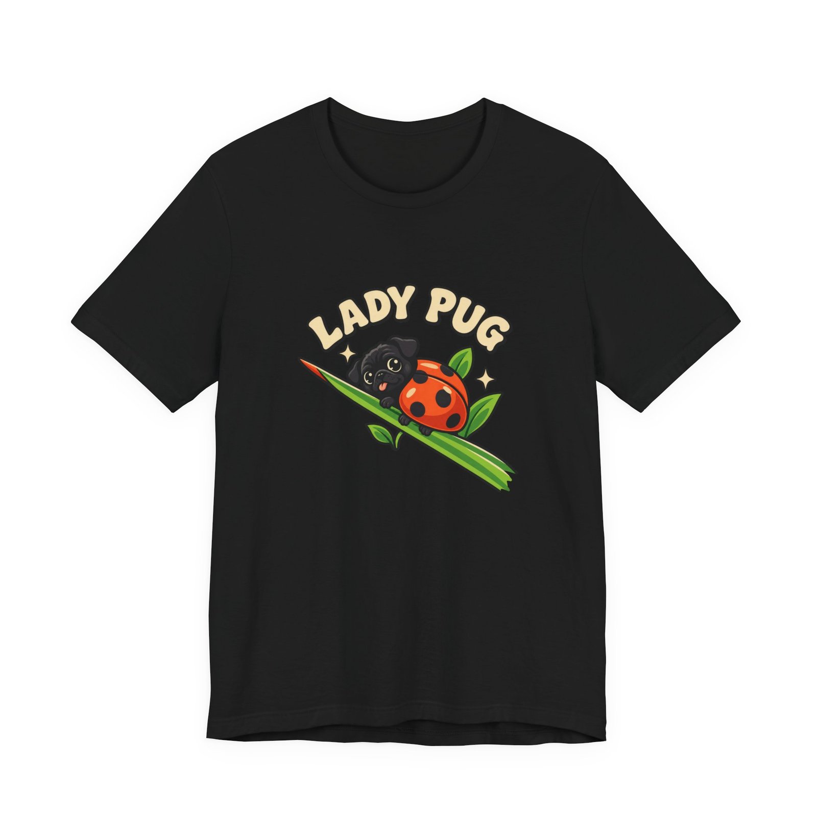 Lady Pug Cute Ladybug Dog Pun Graphic Tee - Image 13
