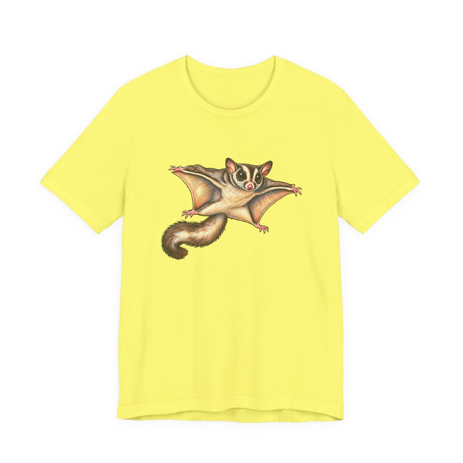 Sugar Glider Mid Glide Squirrel Wildlife Flying Illustration Graphic Tee - Image 17
