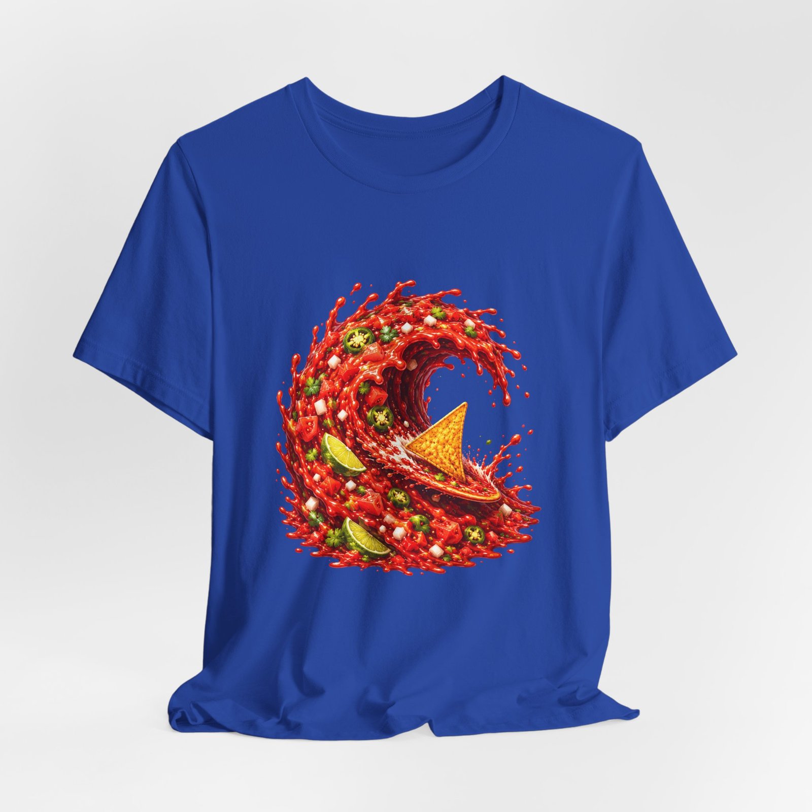 Tortilla Chip Surfing Spicy Salsa Wave Graphic Tee - Image 32