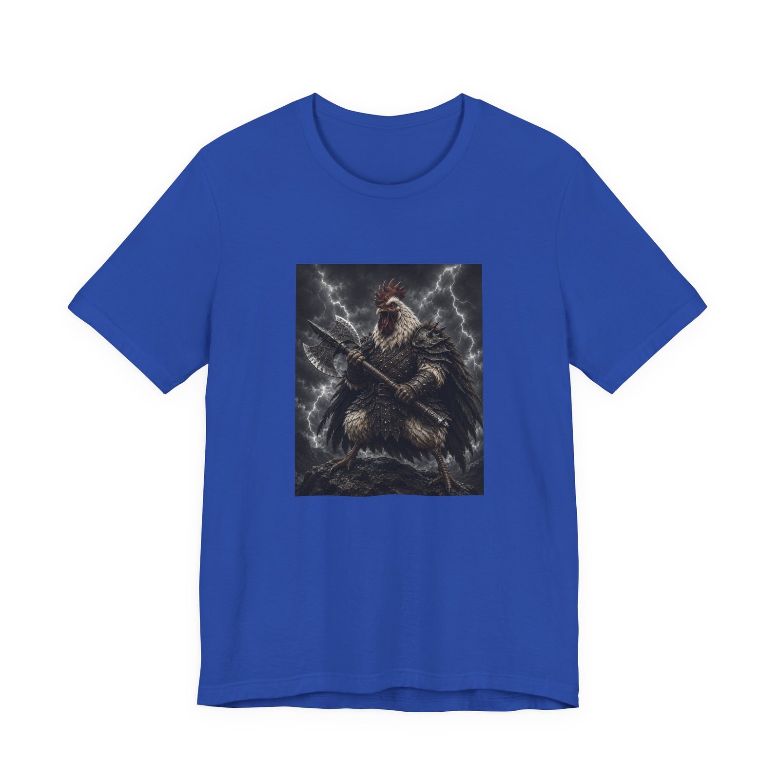 Fantasy Rooster War Lightning Axe Graphic Tee - Image 29