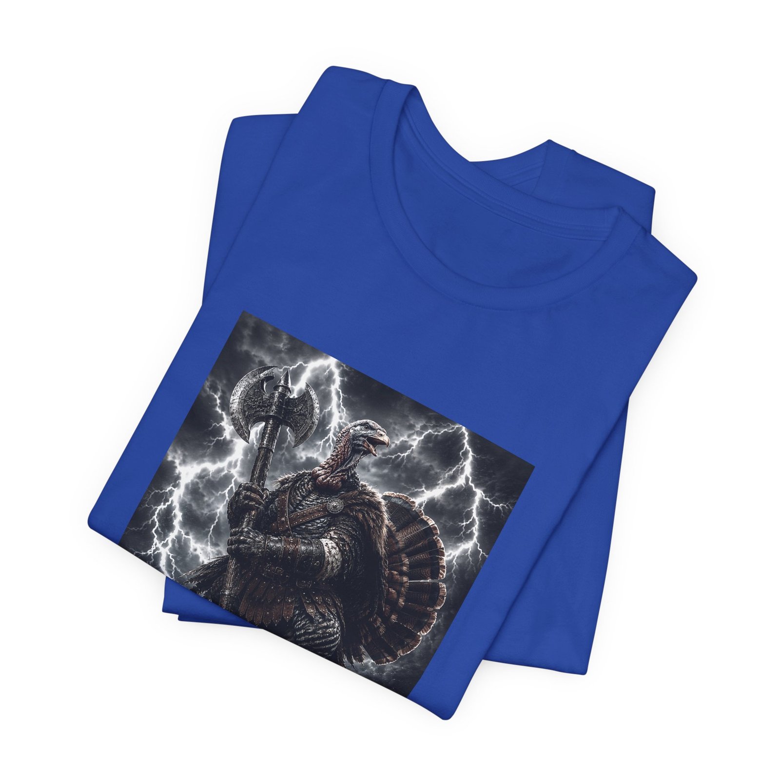 Turkey Warrior Axe Lightning Storm Graphic Tee - Image 31