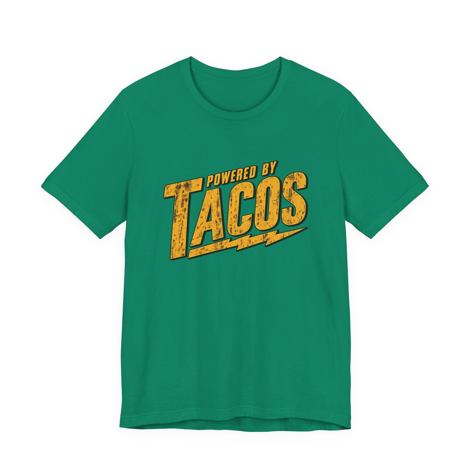 Powered By Tacos Funny Food Lover Quote Graphic Tee - Image 25