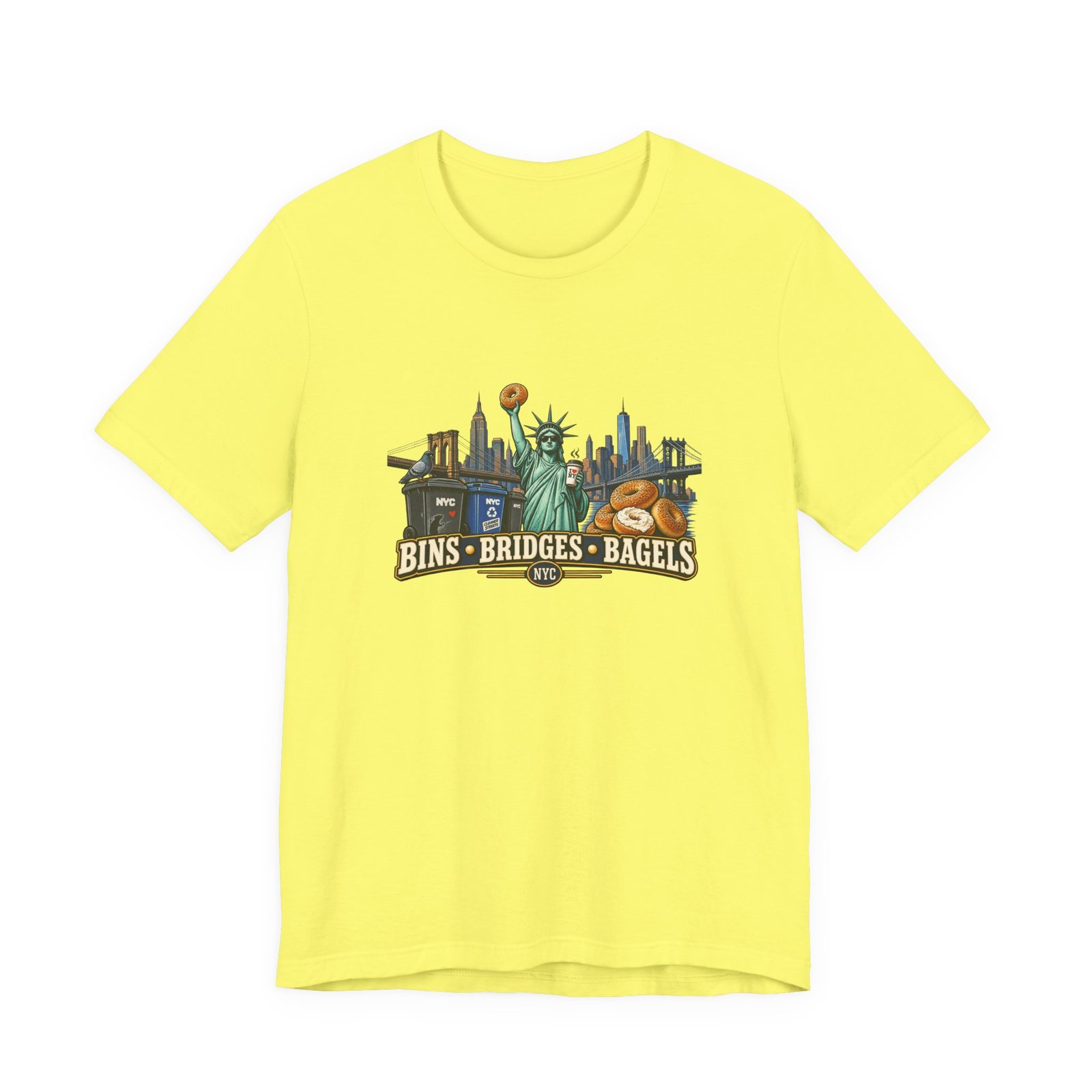 NYC Cleaner Streets Liberty Bagels Graphic Tee - Image 17