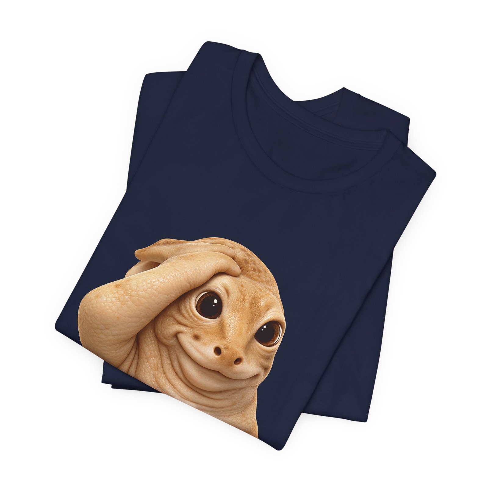 Funny Bashful Cat Reaction Meme Graphic Tee - Image 35