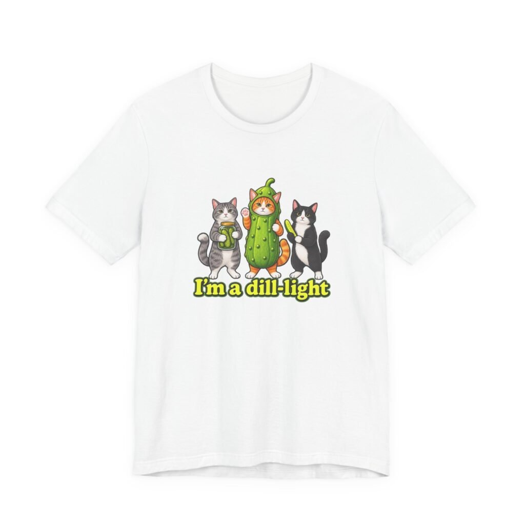 I’m A Dill-Light Funny Cats And Pickles Pun Graphic Tee