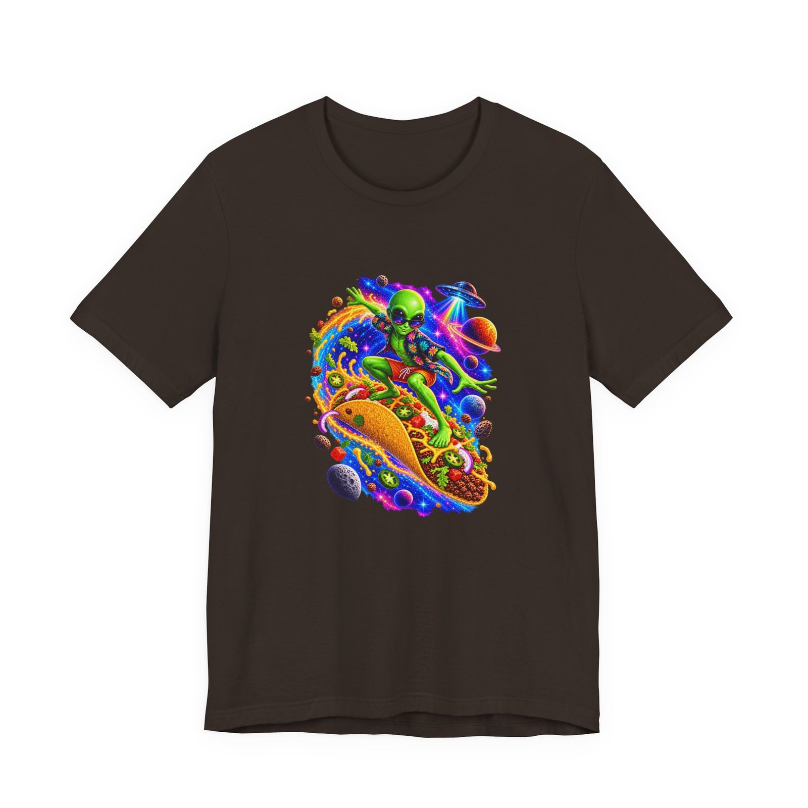Alien Taco Space Surfer Graphic Tee - Image 9