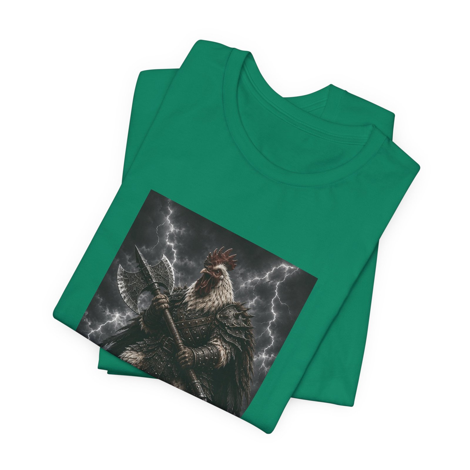 Fantasy Rooster War Lightning Axe Graphic Tee - Image 27