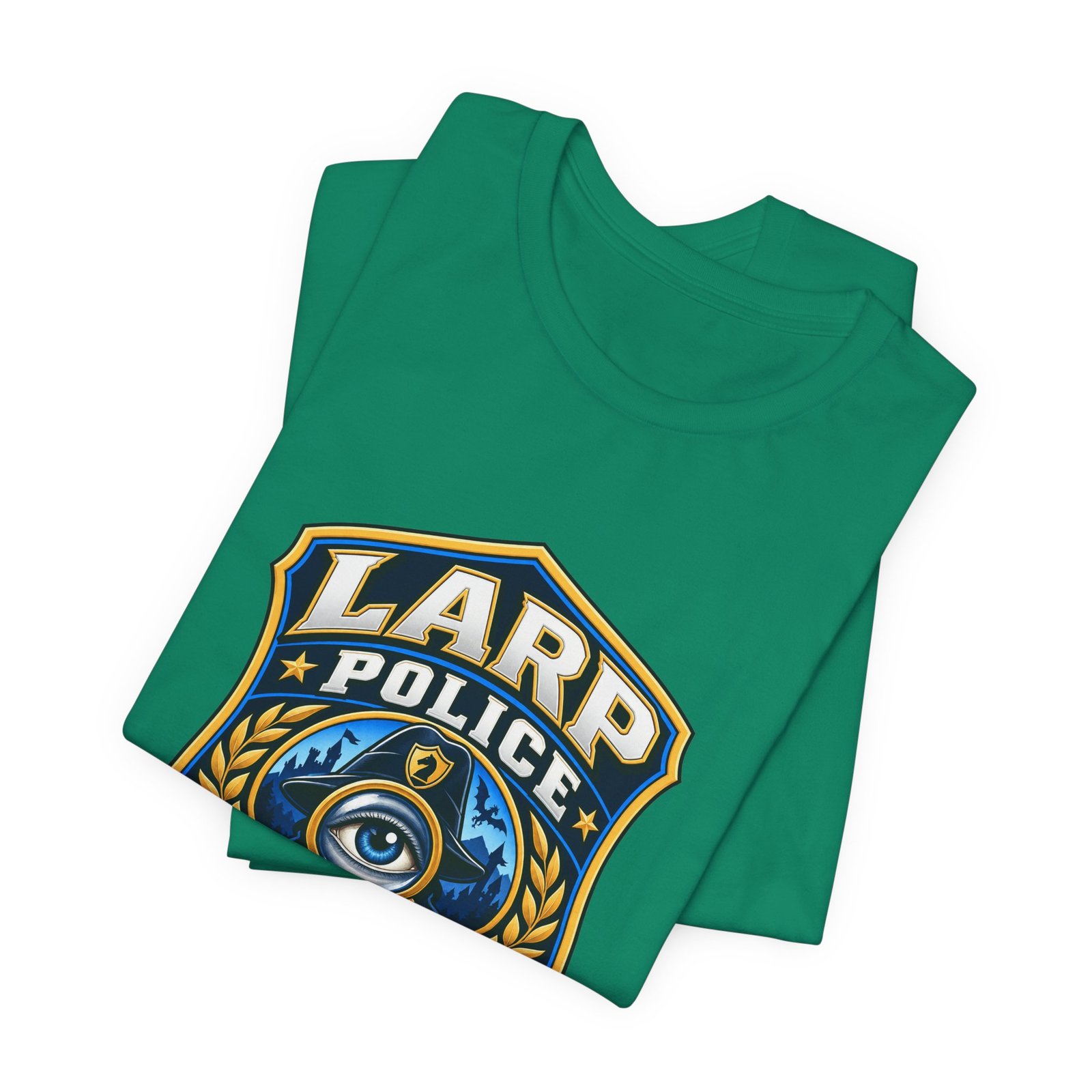 LARP Police Observe Verify Question Badge Tee - Image 27