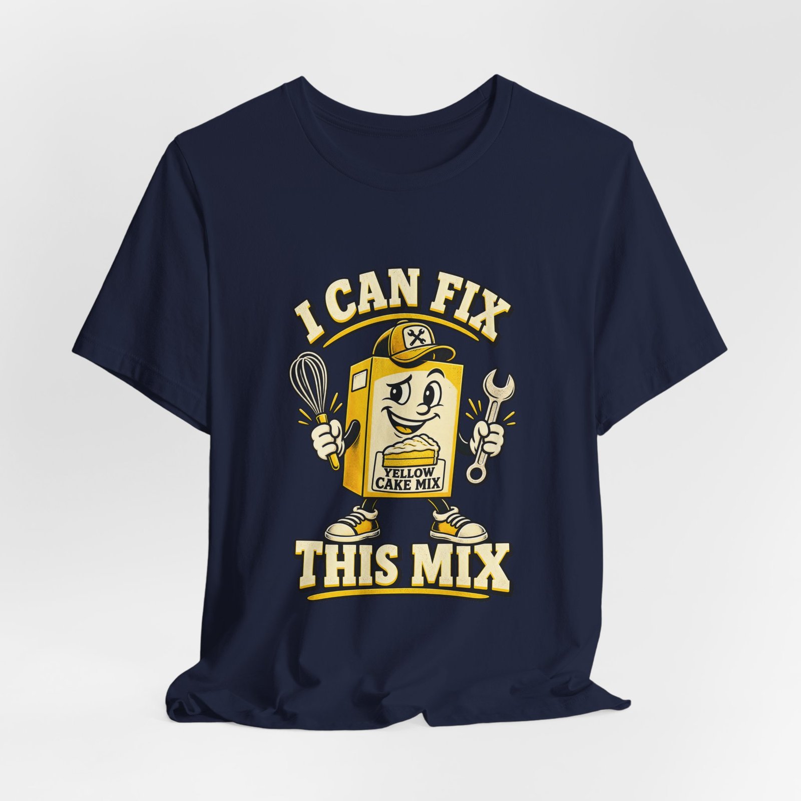I Can Fix This Mix Yellow Cake Pun Tee - Image 36
