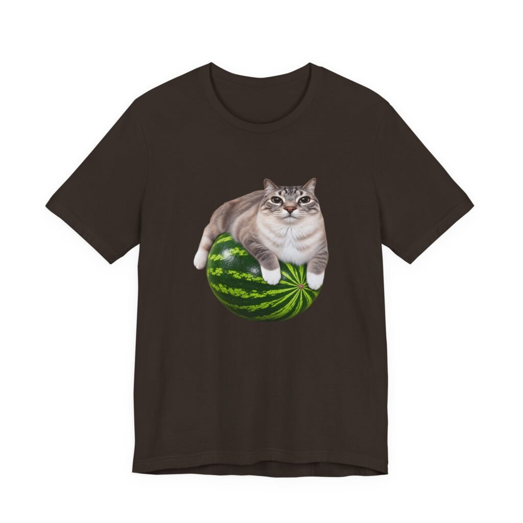 Cat On Watermelon Meme Graphic Tee