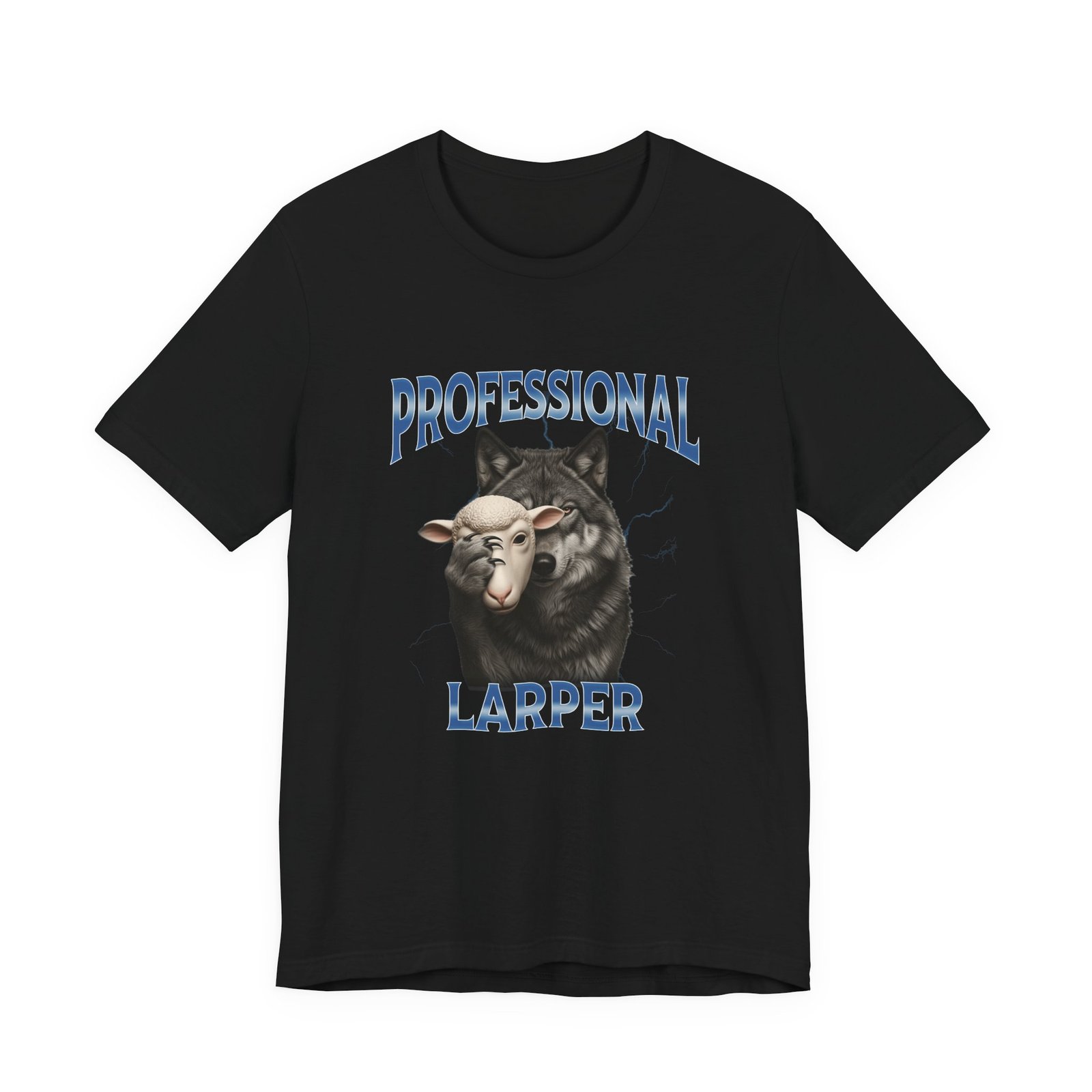 Professional Larper Wolf In Sheep Mask 90s Humor Graphic Tee