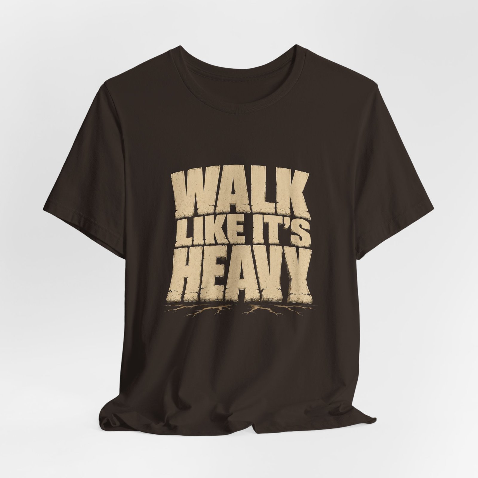 Walk Like It’s Heavy Cracked Lettering Graphic Tee - Image 4