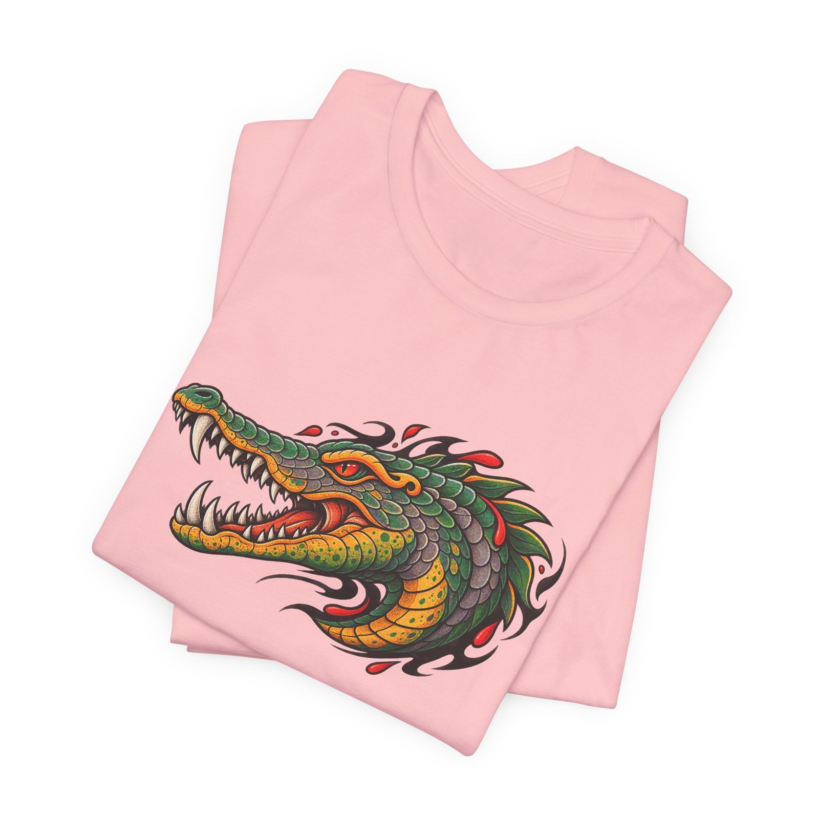 Crocodile Ornamental Reptile Art Graphic Tee - Image 15
