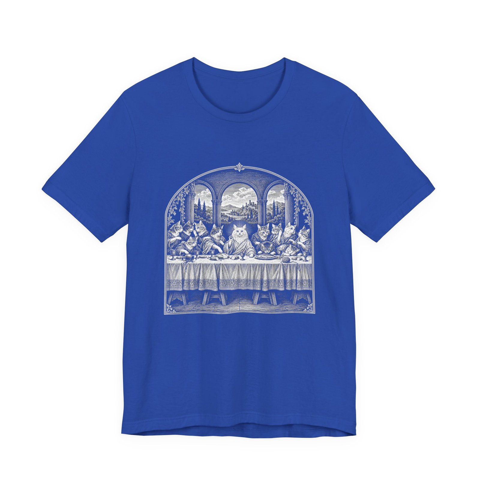 Cats Last Dinner Religious Humor Graphic Tee - Image 17