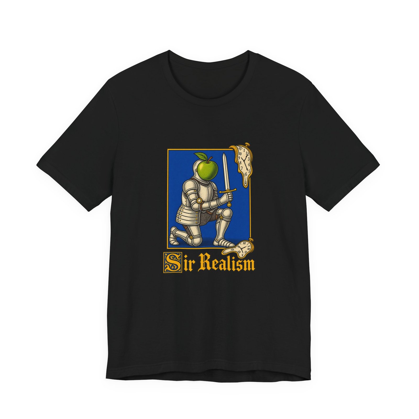 Sir Realism Knight With Melting Clocks Graphic Tee - Image 13