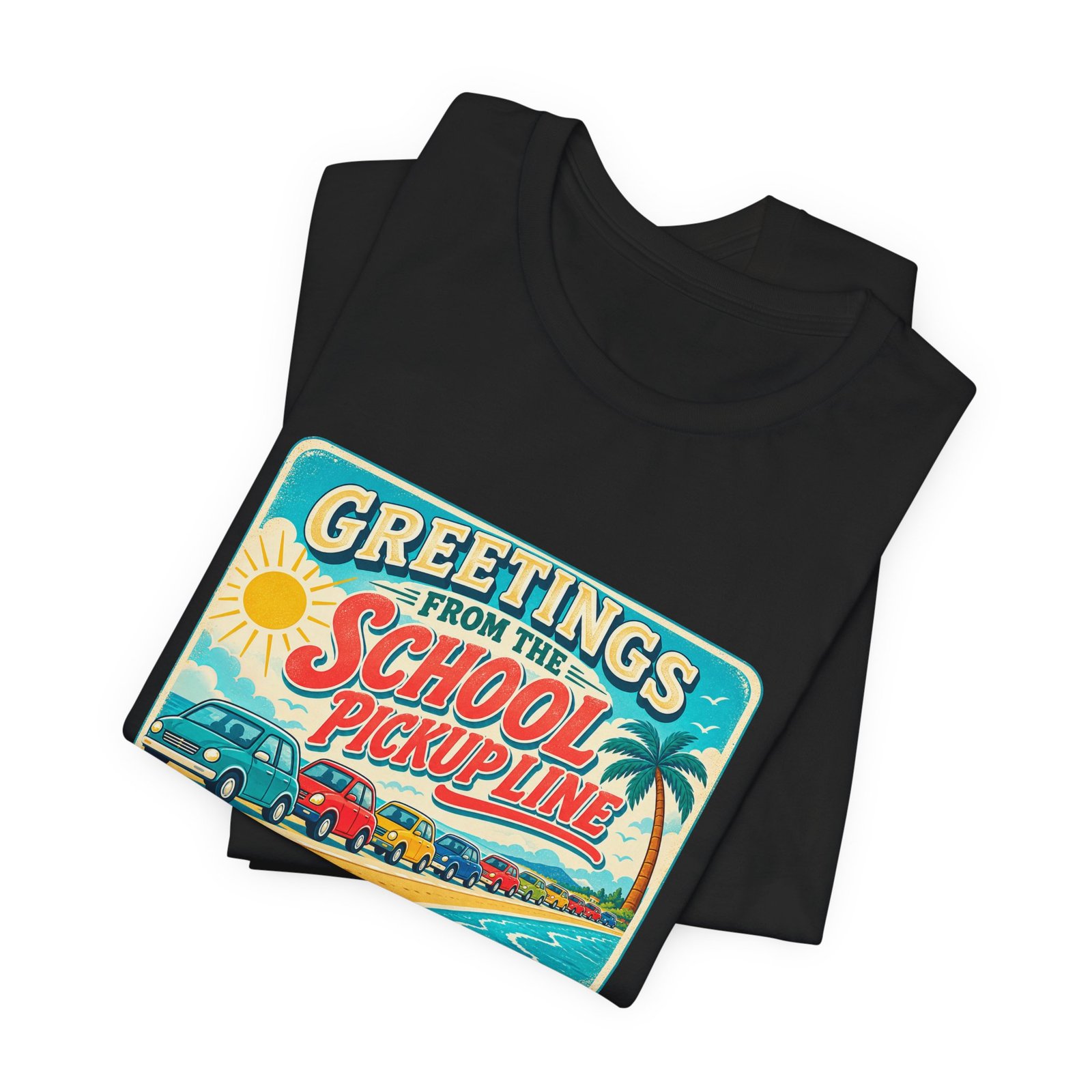 Greetings From The School Pickup Line Retro Postcard - Image 15