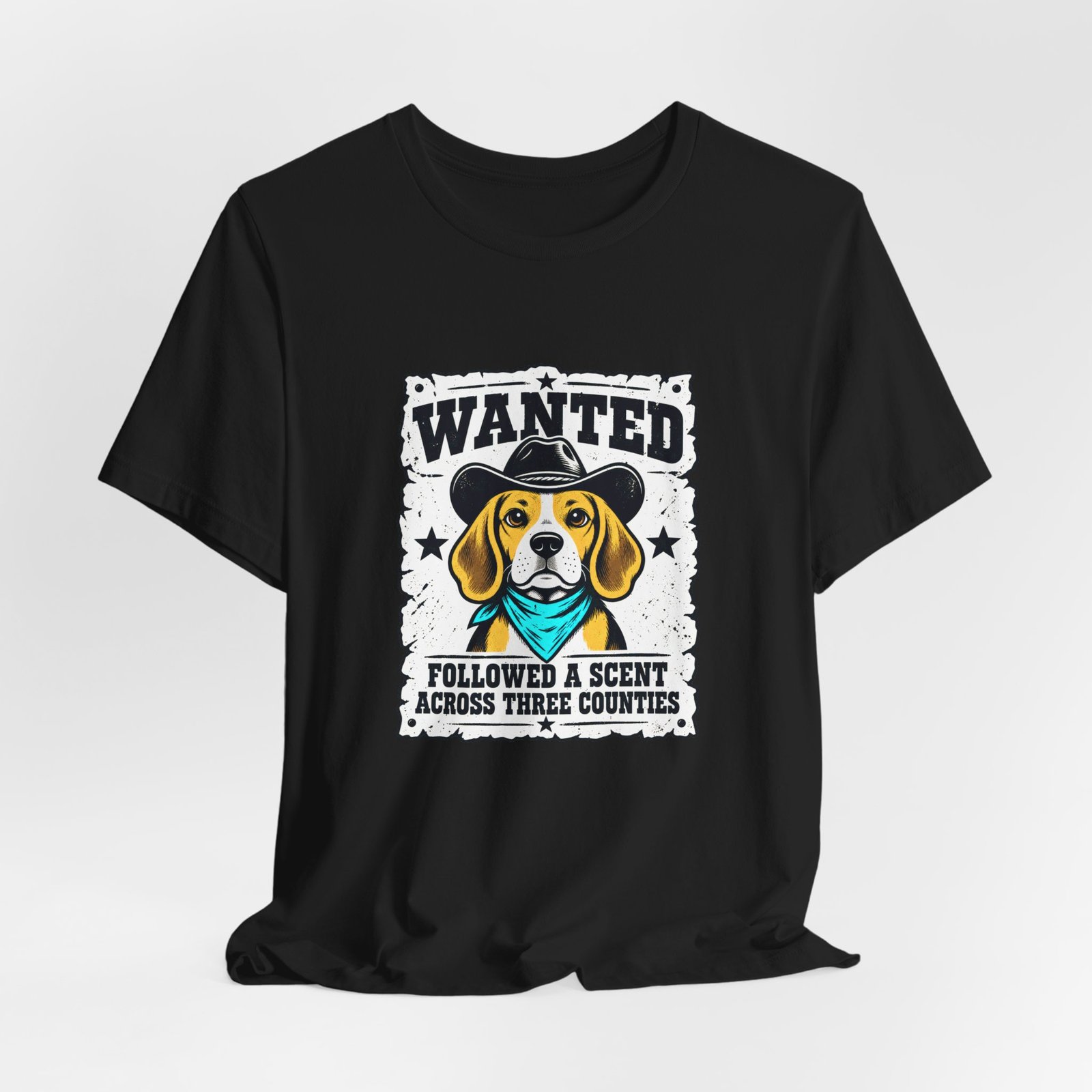 Wanted Beagle Dog Followed A Scent Across Three Counties Graphic Tee - Image 16