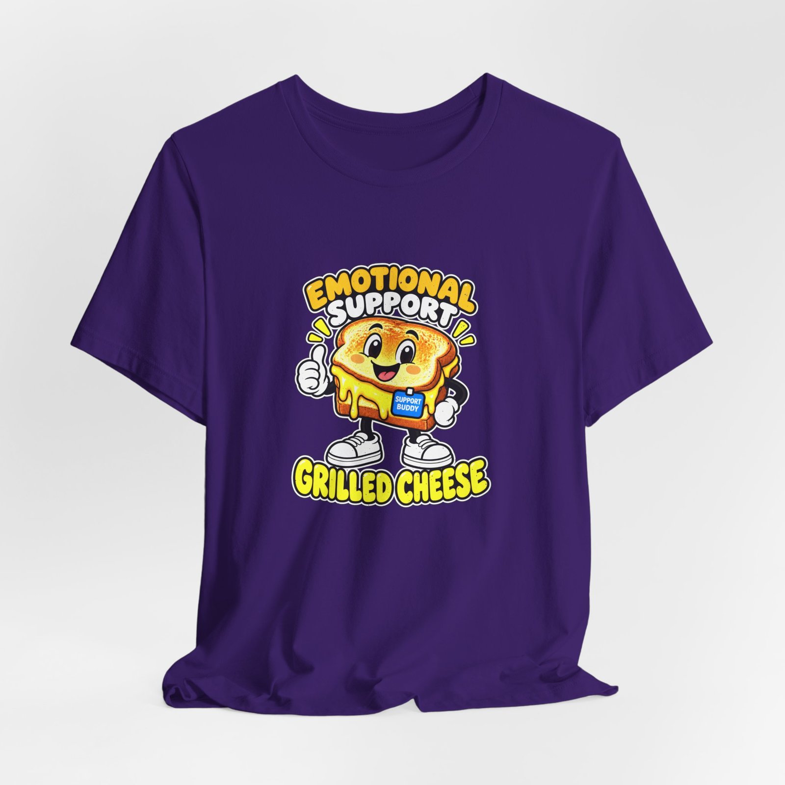 Emotional Support Grilled Snack Cheese Graphic Tee - Image 40