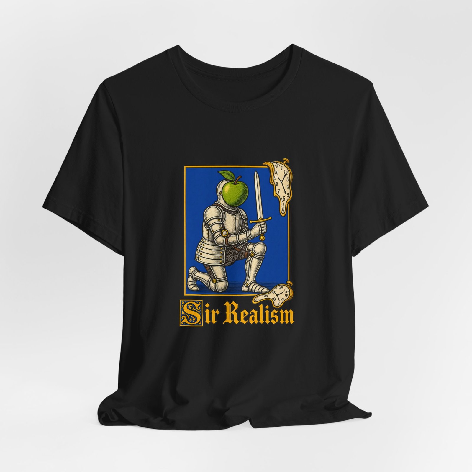 Sir Realism Knight With Melting Clocks Graphic Tee - Image 16