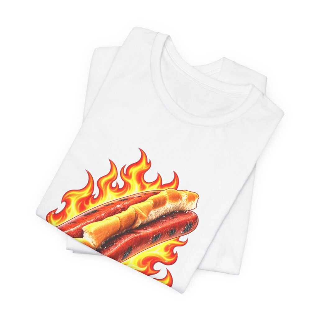 DOGHOT Spicy Reverse Hot Dog Grilling Humor Graphic Tee