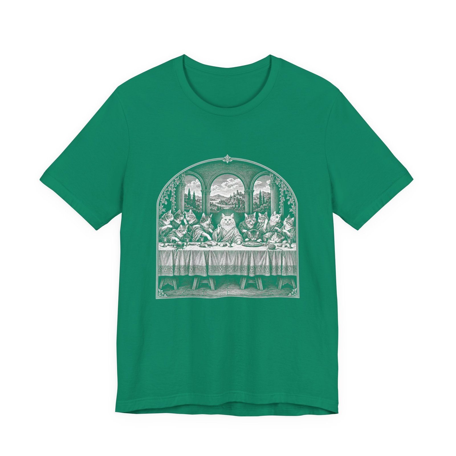 Cats Last Dinner Religious Humor Graphic Tee - Image 13