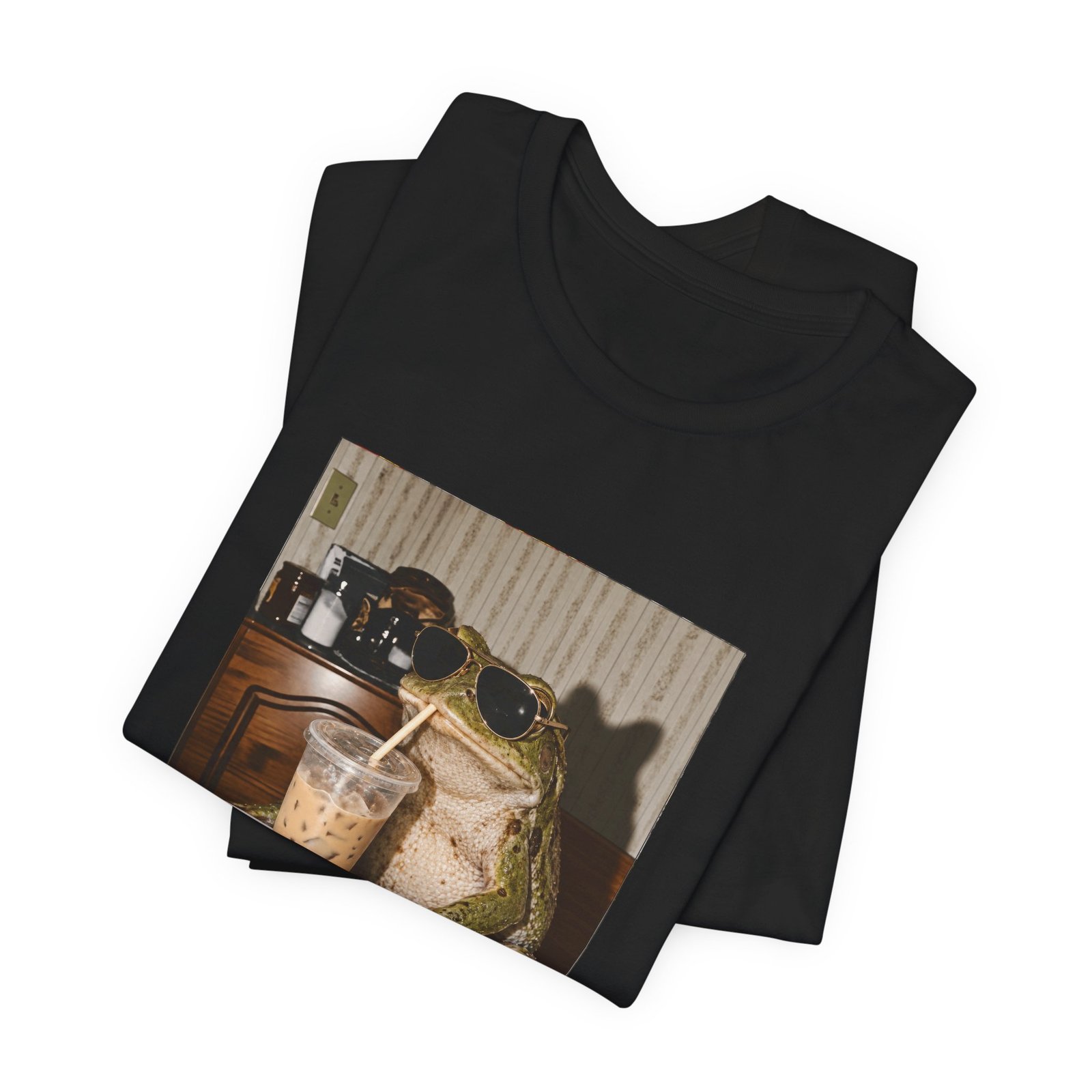 Sunglasses Frog Drinking Iced Coffee - Image 15