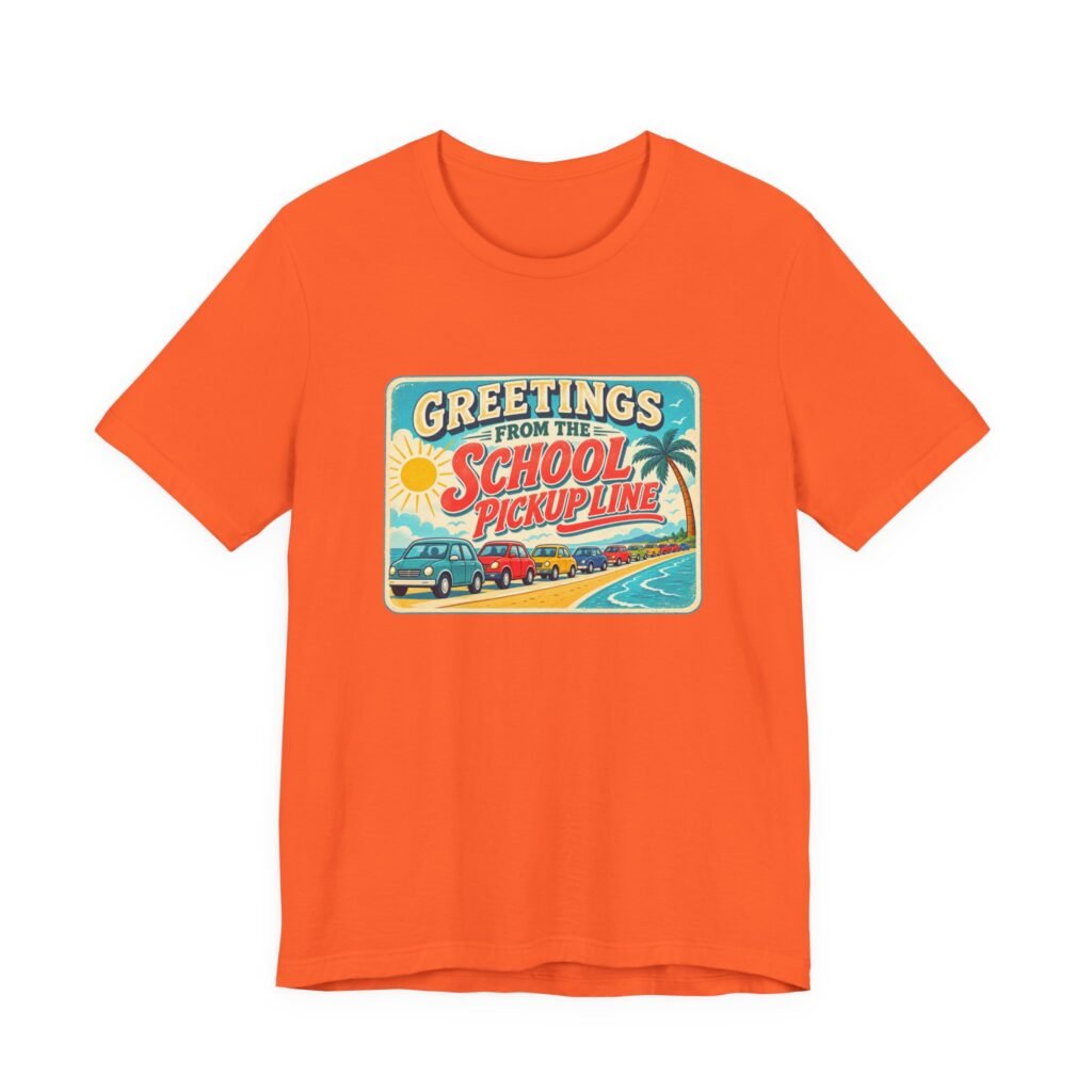 Greetings From The School Pickup Line Retro Postcard