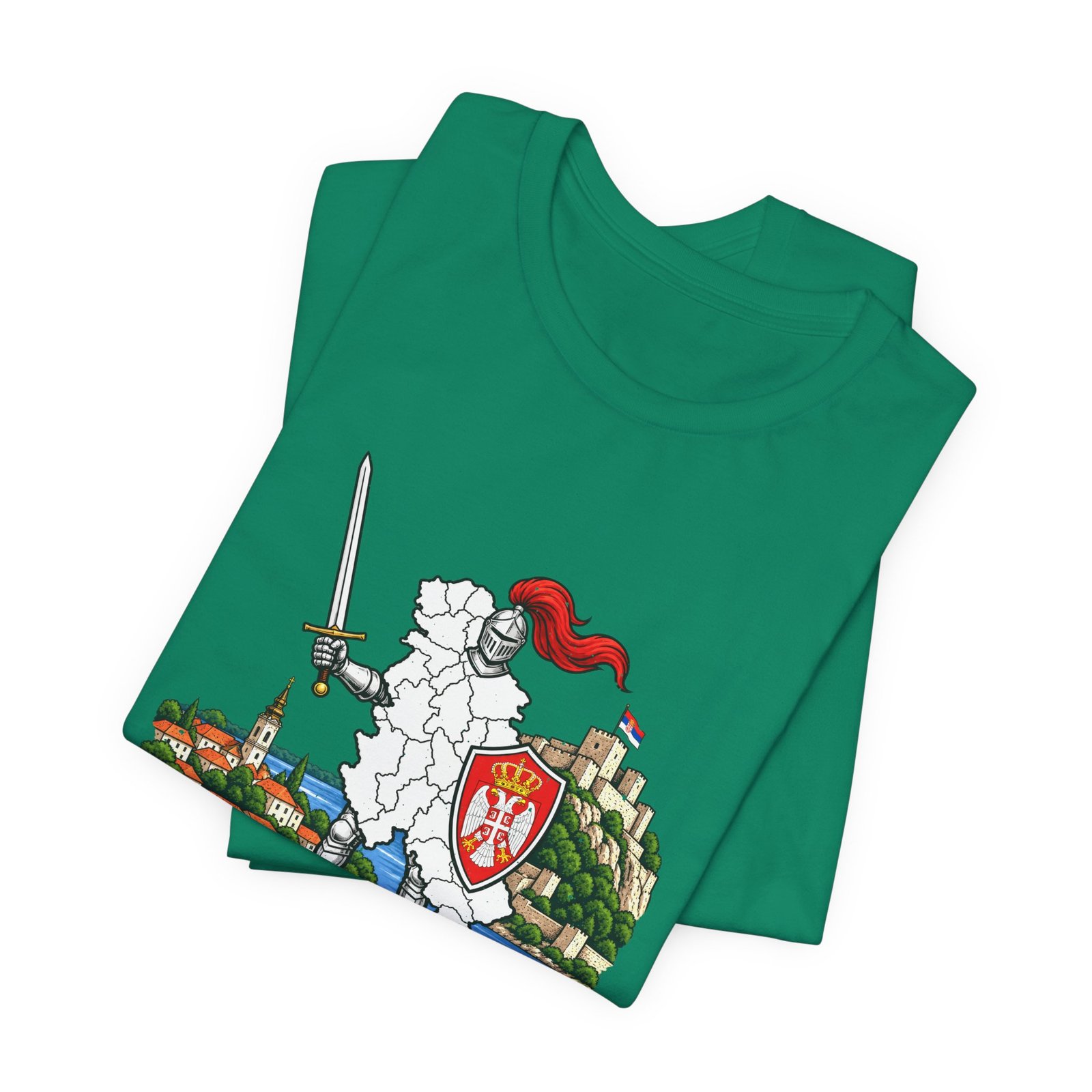 Ser Bia Heraldic Knight Heritage Serbia Pun Graphic Tee - Image 27