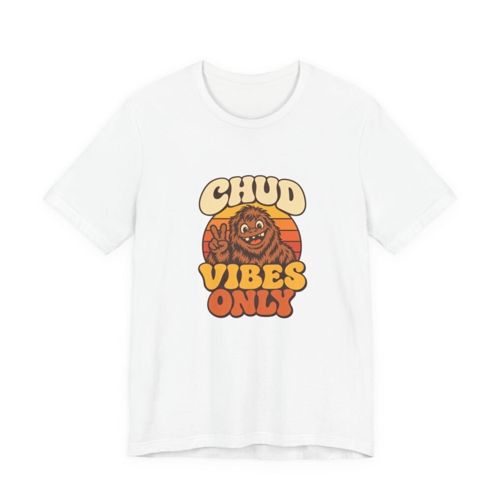 Chud Vibes Only Peace Sign Sunset Graphic Tee