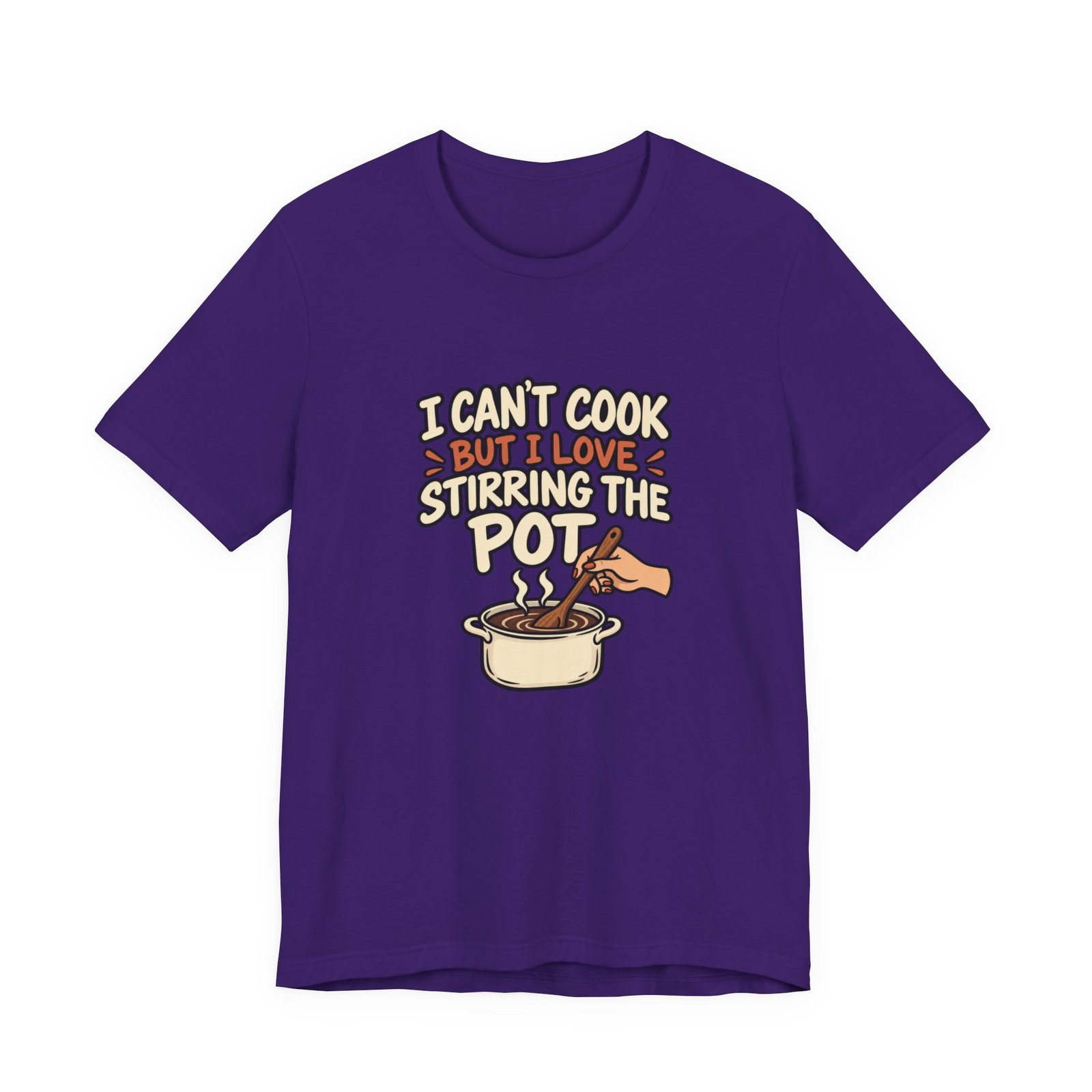 I Can’t Cook But I Love Stirring Pot Kitchen Graphic Tee - Image 37
