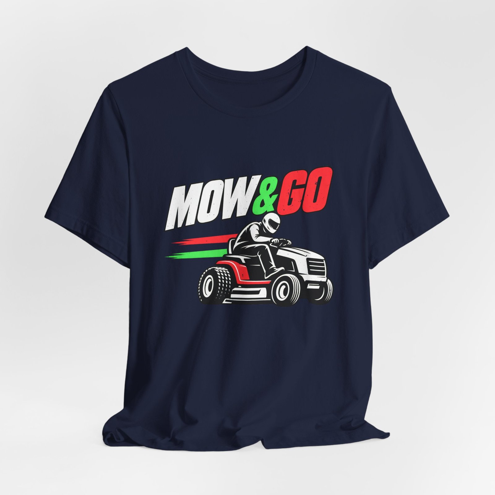 MOW & GO Lawn Mower Racing Dad Jokes Graphic Tee - Image 36