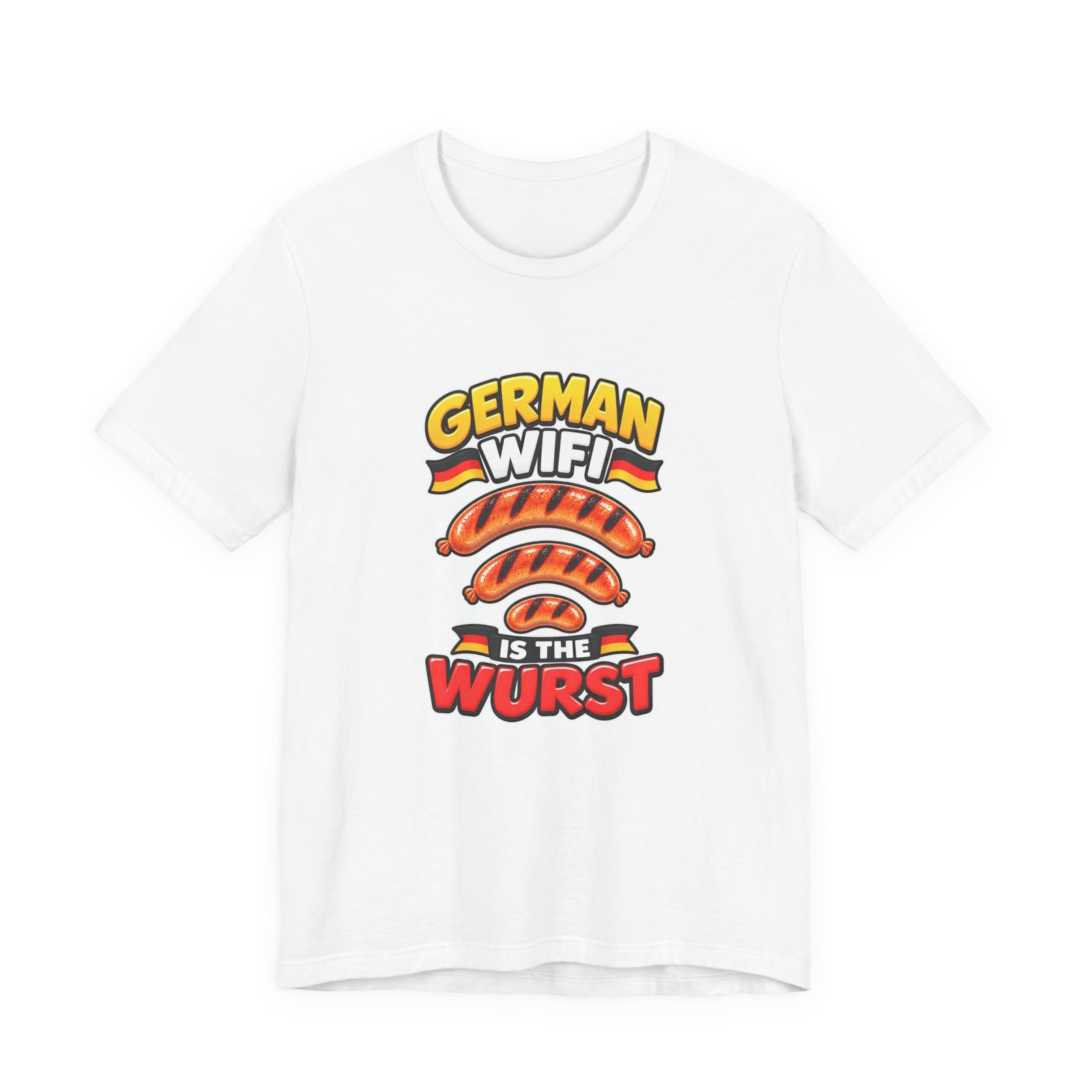 German WiFi Is The Wurst Sausage Pun Graphic Tee