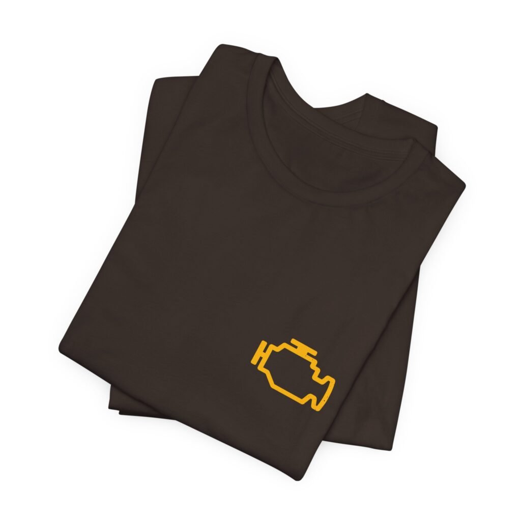 Vehicle Fault Warning Check Engine Symbol Halloween Costume Graphic Tee