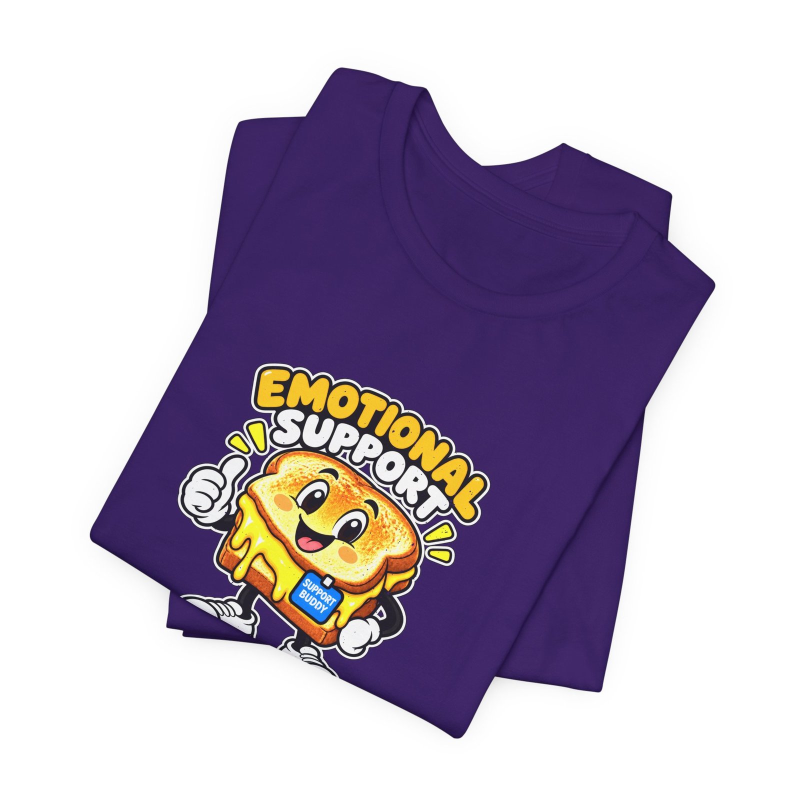 Emotional Support Grilled Snack Cheese Graphic Tee - Image 39
