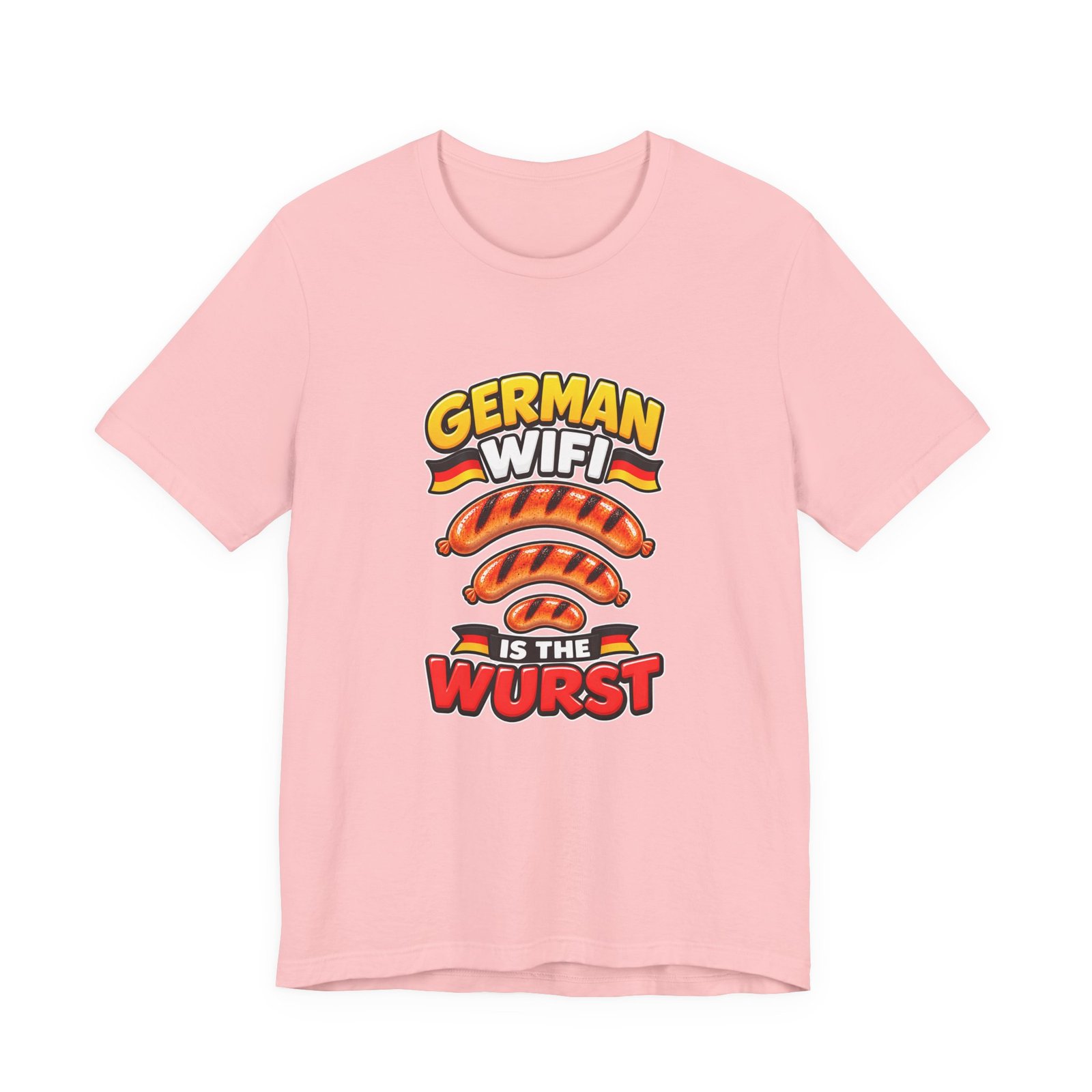 German WiFi Is The Wurst Sausage Pun Graphic Tee - Image 41