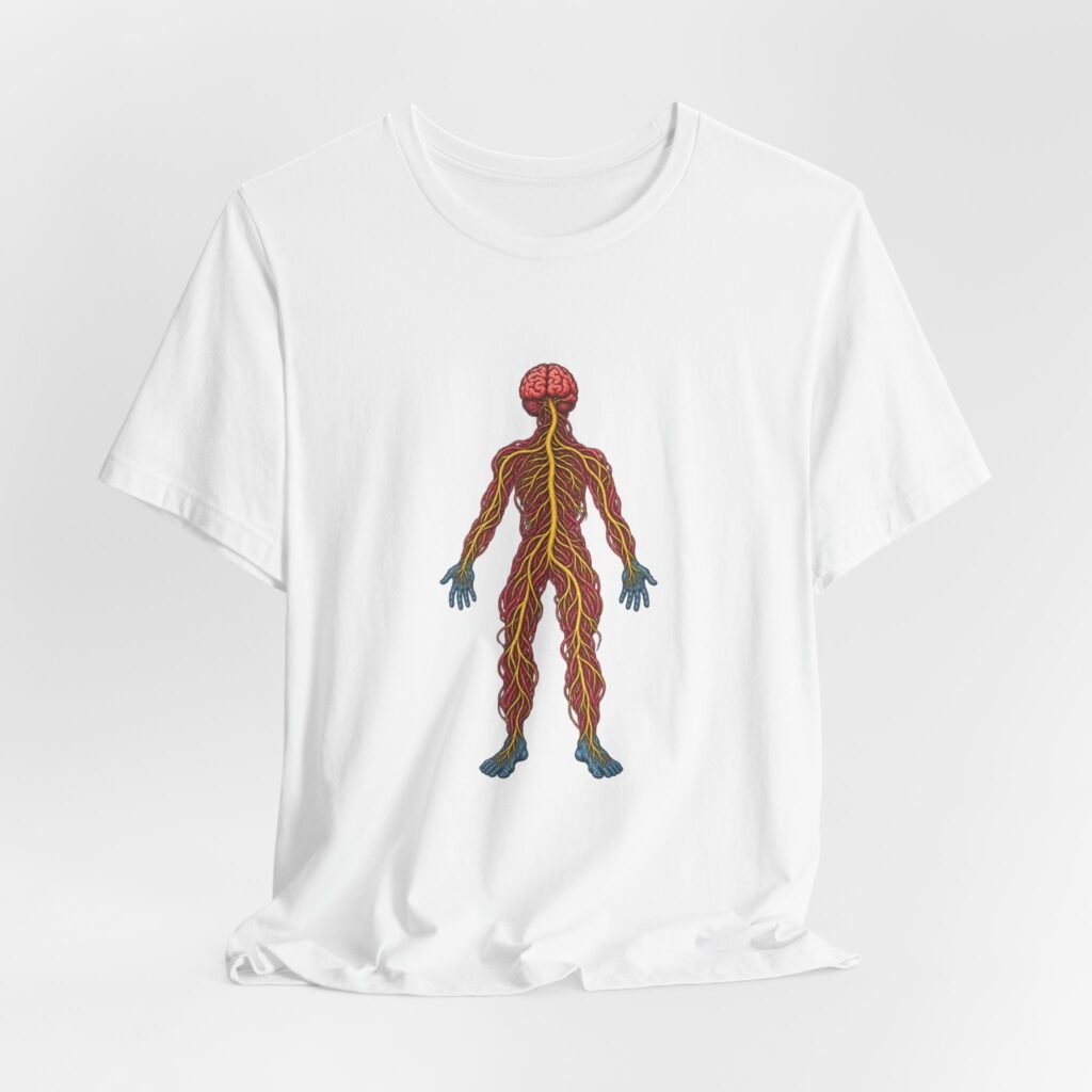 Human Nervous System Brain Anatomy Peripheral Cyanosis Graphic Tee