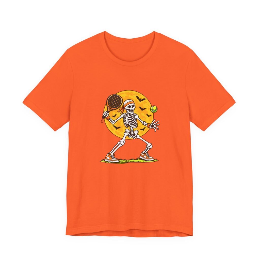 Halloween Padel Skeleton Moon Graphic Tee
