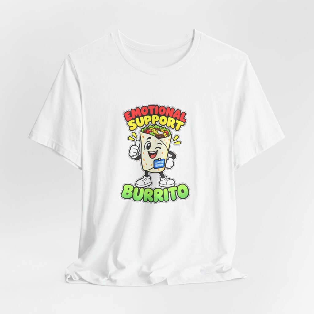 Emotional Support Burrito Food Humor Graphic Tee