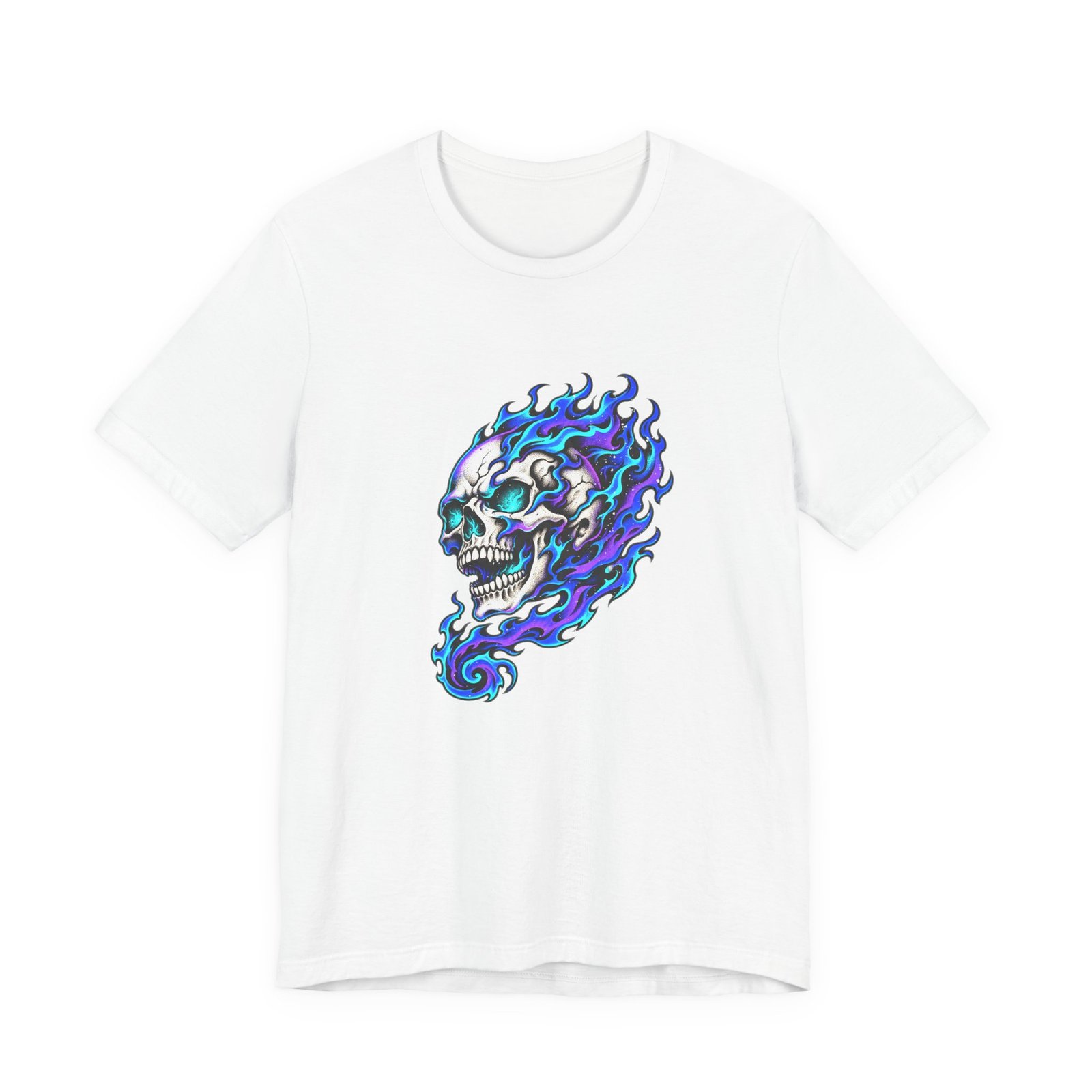 Flaming Skull Dark Fantasy Art Graphic Tee