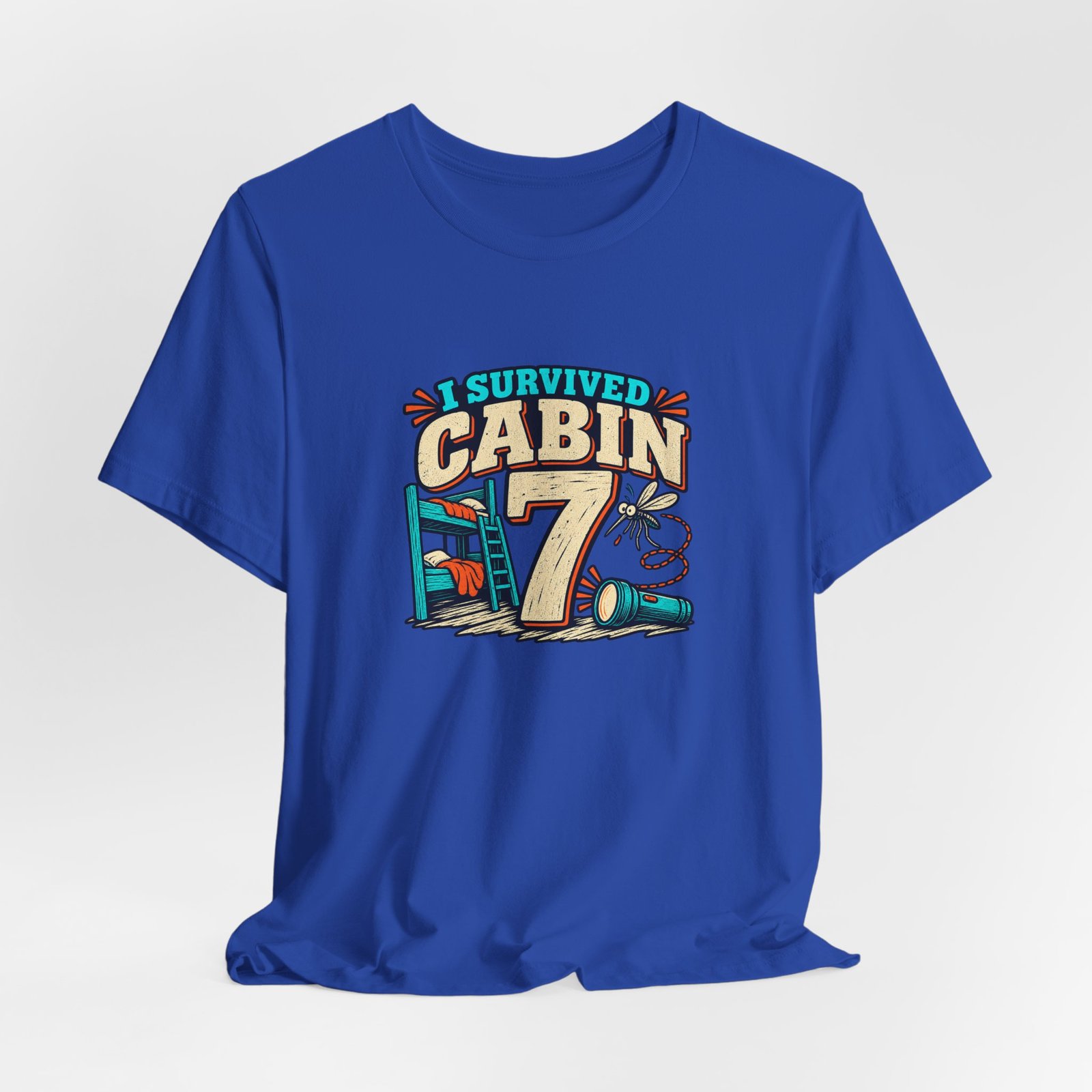 Survived Cabin 7 Summer Camp Humor Graphic Tee - Image 32