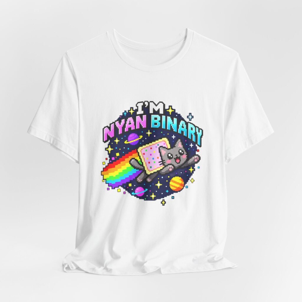 I’m Nyan Binary Pixel Cat Space Meme
