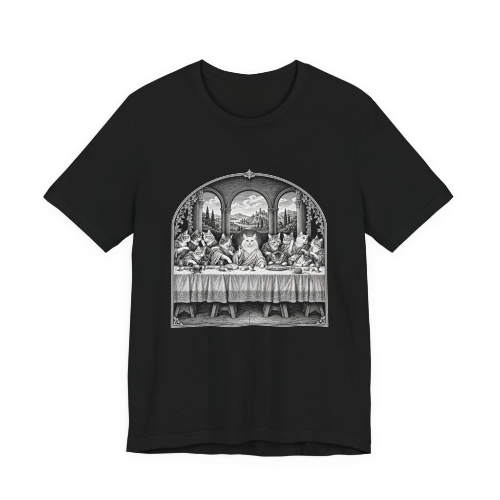 Cats Last Dinner Religious Humor Graphic Tee