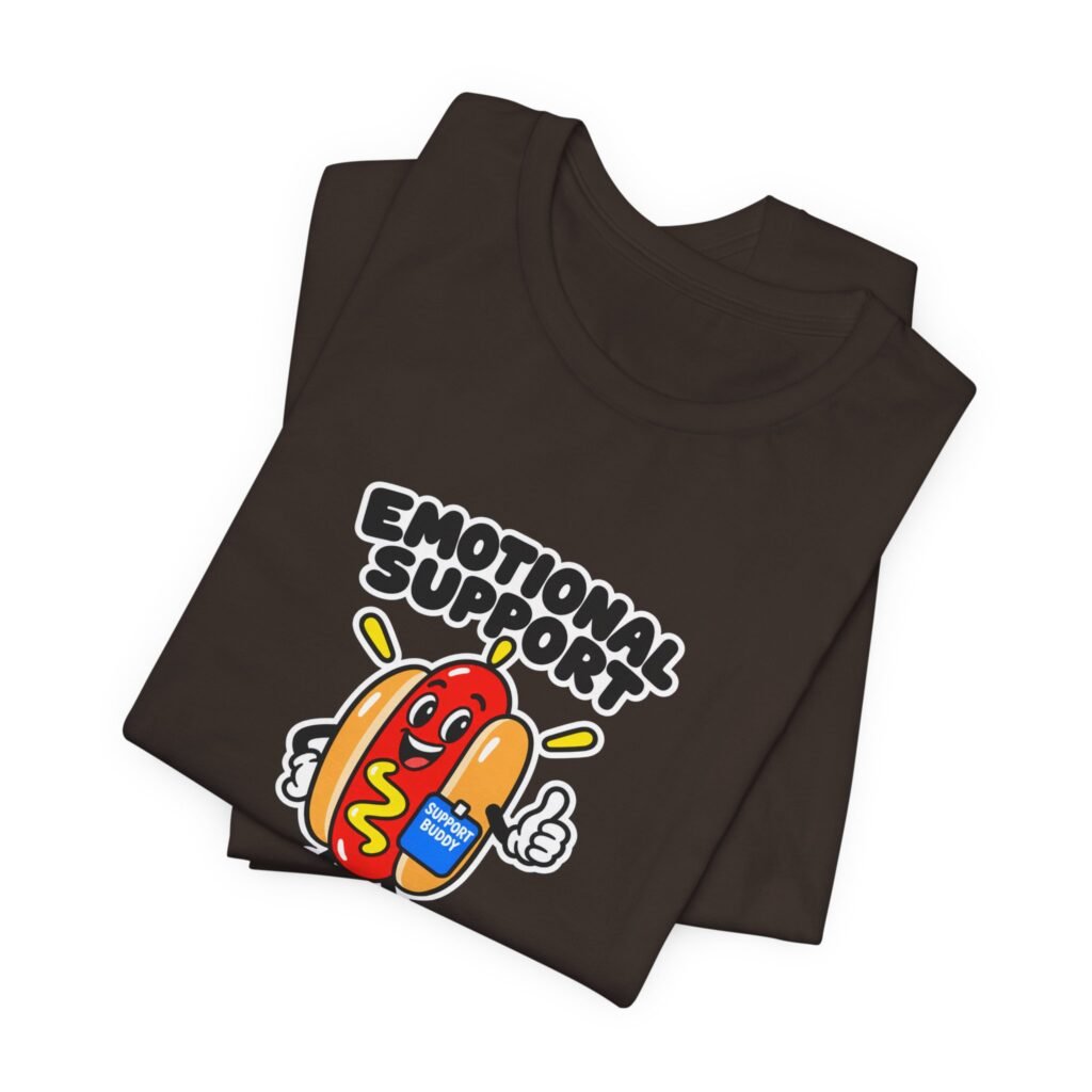 Emotional Support Hot Dog Food Pun Graphic Tee