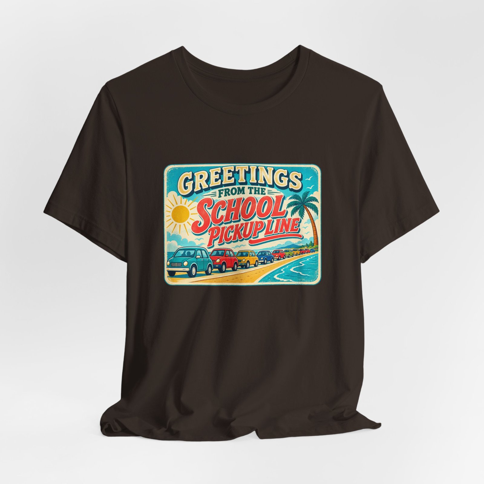 Greetings From The School Pickup Line Retro Postcard - Image 12