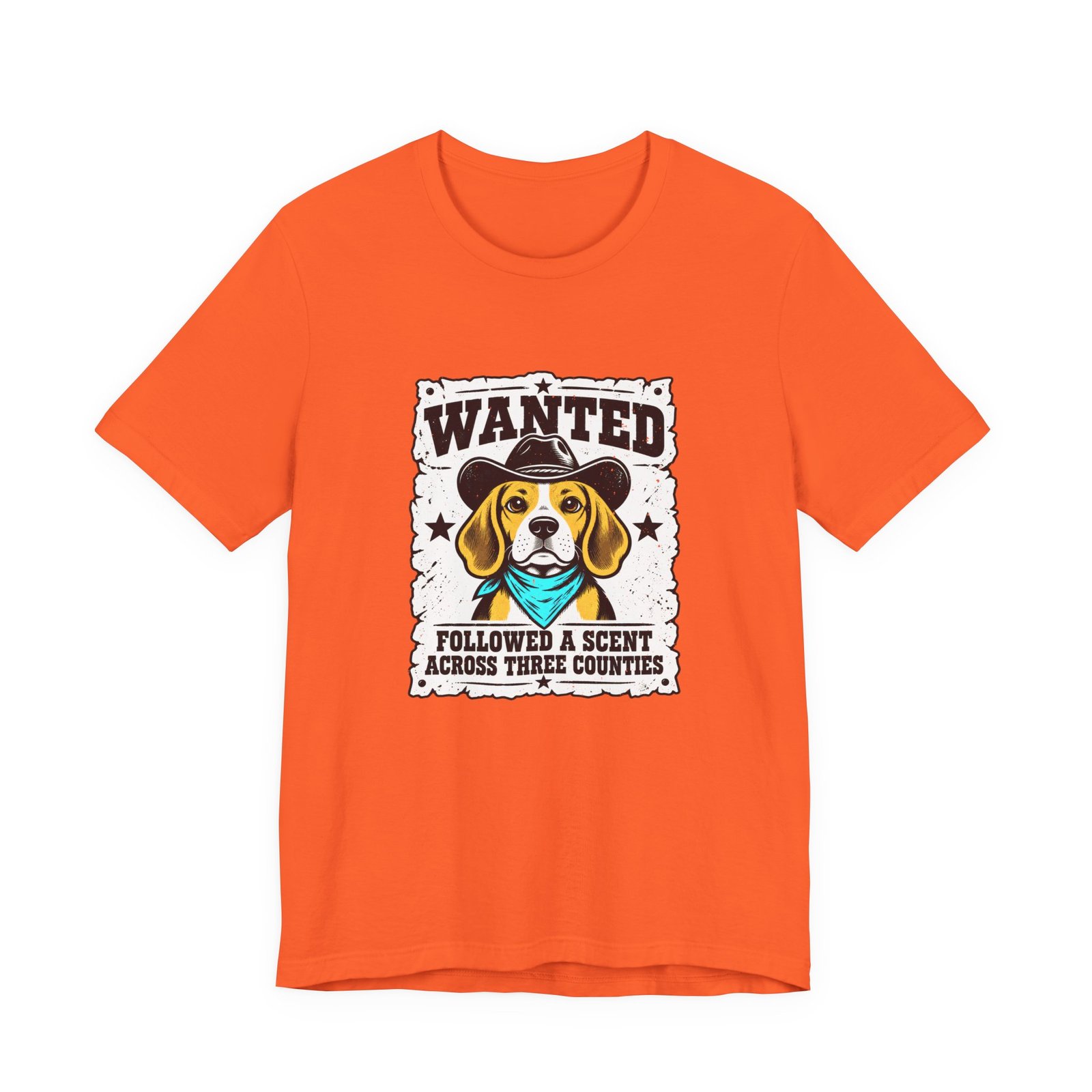 Wanted Beagle Dog Followed A Scent Across Three Counties Graphic Tee - Image 5