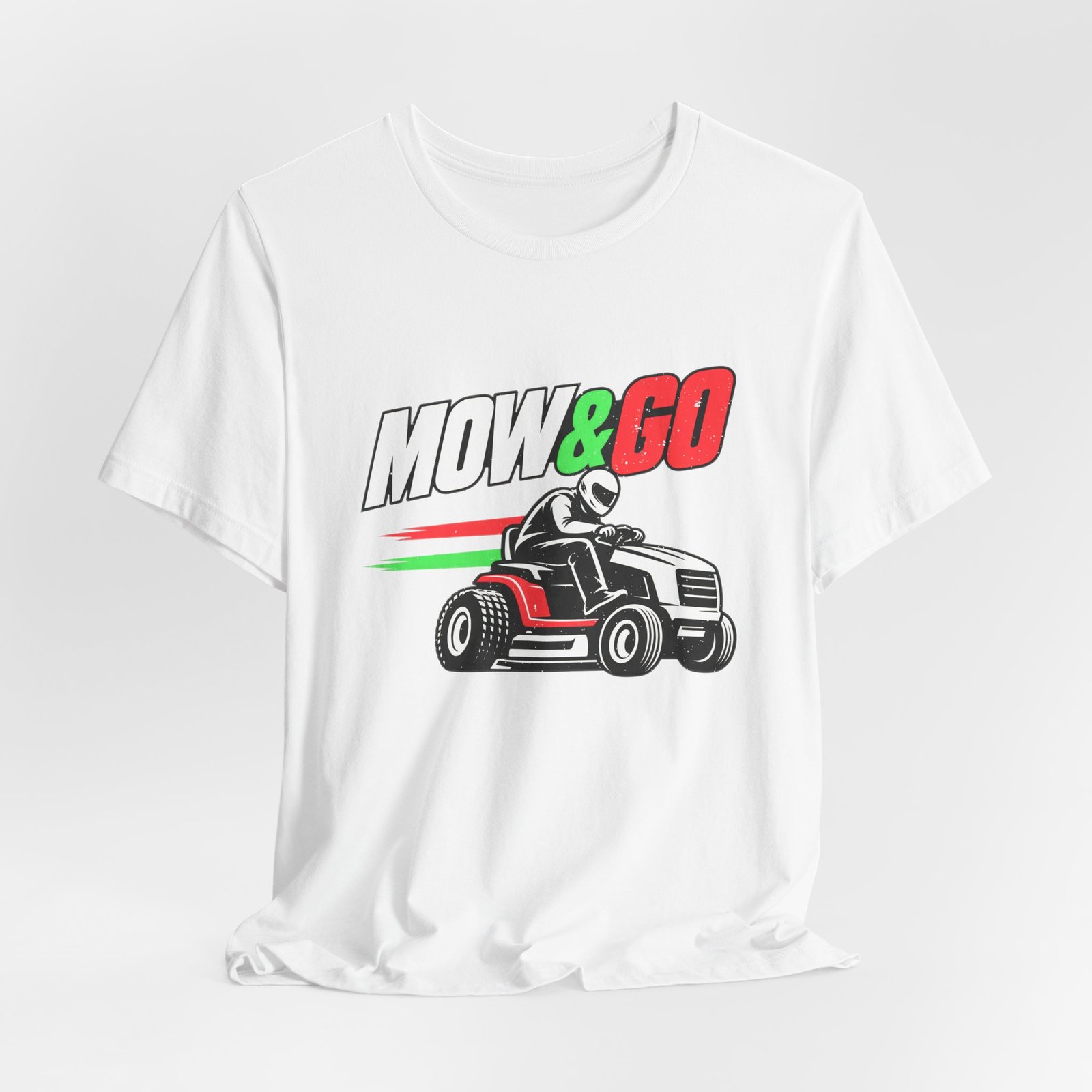 MOW & GO Lawn Mower Racing Dad Jokes Graphic Tee - Image 4